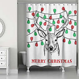 Christmas Deer and Lights 71-Inch x 74-Inch Shower Curtain