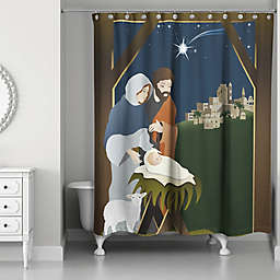 Designs Direct Traditional Nativity Shower Curtain