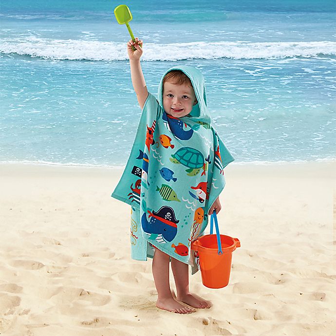 One Size Splash About Kids Hooded Poncho Cute swimming/bath towel