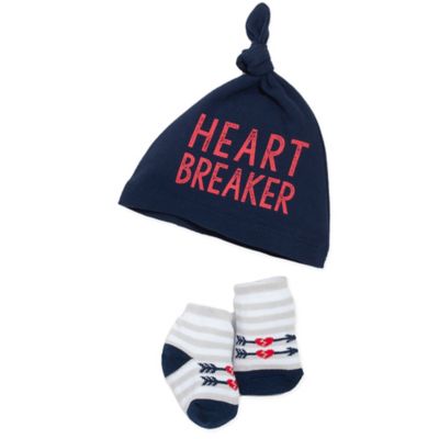babyGEAR&reg; Hat and Bootie Heart Breaker Set