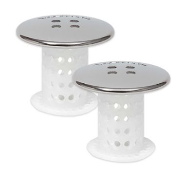 TubShroom&trade; 2-Pack Drain Hair Catcher in Chrome/Clear. View a larger version of this product image.
