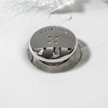 TubShroom&trade; 2-Pack Drain Hair Catcher in Chrome/Clear. View a larger version of this product image.