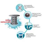 Alternate image 7 for TubShroom&trade; 2-Pack Drain Hair Catcher in Chrome/Clear