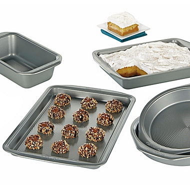 Circulon&reg; Non-Stick 5-Piece Bakeware Set in Grey. View a larger version of this product image.