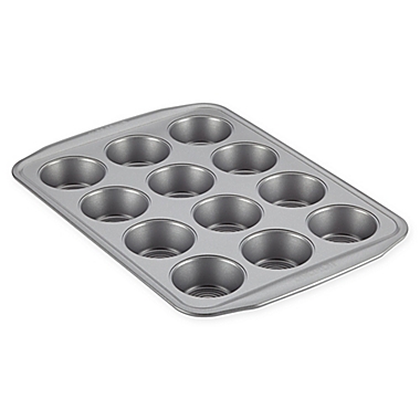 Circulon&reg; Total Non-Stick 12-Cup Muffin Pan in Grey. View a larger version of this product image.