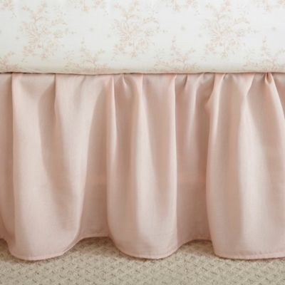 blush ruffle crib skirt