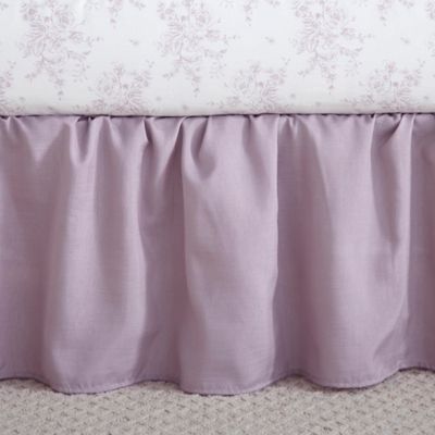 purple crib skirt