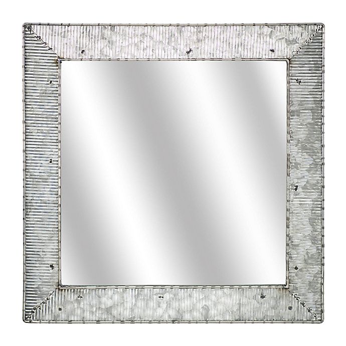 Galvanized Metal 22 Inch Square Wall, Large Square Wall Mirror