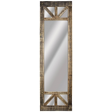 Crystal Art Rustic Full Length Standing/Wall Mirror in Brown. View a larger version of this product image.