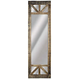 Crystal Art Rustic Full Length Standing/Wall Mirror in Brown