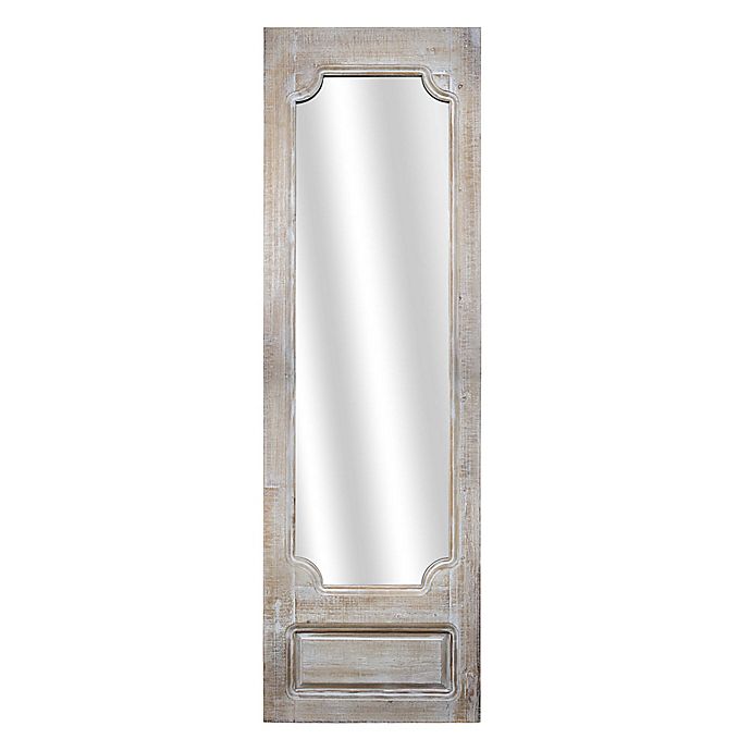 Crystal Art White Washed Full Length, White Framed Full Length Wall Mirror