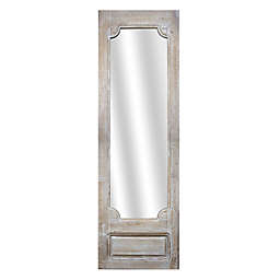 Crystal Art White Washed Full Length 21.25-Inch x 69.5-Inch Standing Wall Mirror in Brown