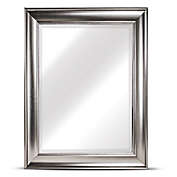 Crystal Art Clarence Rectangular Wall Mirror in Silver