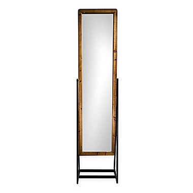 Masterpiece Art Gallery 69-Inch x 17-Inch Rectangular Rustic Cheval Style Standing Mirror in Brown. View a larger version of this product image.