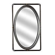Metal Frame 25.25-Inch x 17.25-Inch Rectangular Wall Mirror in Silver