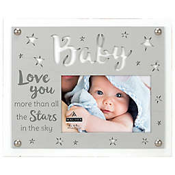 Maiden Love Stars Baby 4-Inch x 6-Inch Photo Frame in Grey