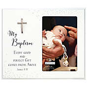 Maiden Baptism 4-Inch x 6-Inch Photo Frame in White