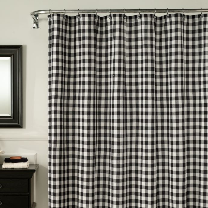 M. Style Classic Check 72-Inch x 72-Inch Shower Curtain in Midnight