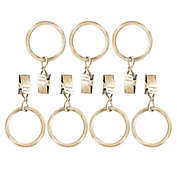 Farmhouse Oxford Clip Rings in Distressed Oak (Set of 7)