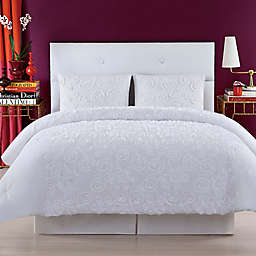 Christian Siriano NY® Pretty Petals Full/Queen Duvet Cover Set in White