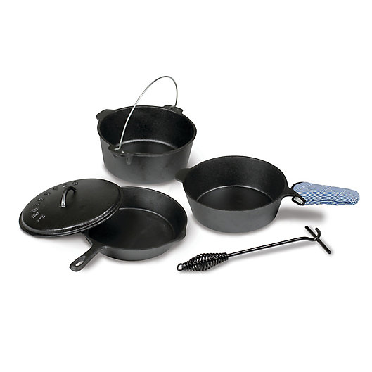 Alternate image 1 for Stansport® Cast Iron 5-Piece Outdoor Cookware Set