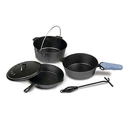 Stansport&reg; Cast Iron 5-Piece Outdoor Cookware Set