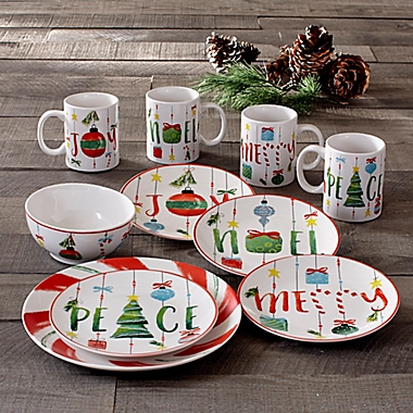American Atelier Ornaments 16-Piece Dinnerware Set. View a larger version of this product image.