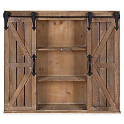 Kate and Laurel™ Cates Decorative Barn Door Wood Wall Cabinet