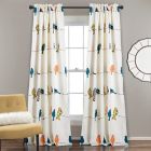 Alternate image 0 for Lush Decor Rowley Birds 84-Inch Rod Pocket Room Darkening Window Curtain in Blue/Ivory (Set of 2)