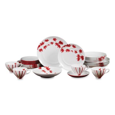 red dinnerware