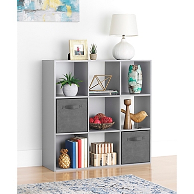 Relaxed Living 9-Cube Organizer in Grey. View a larger version of this product image.