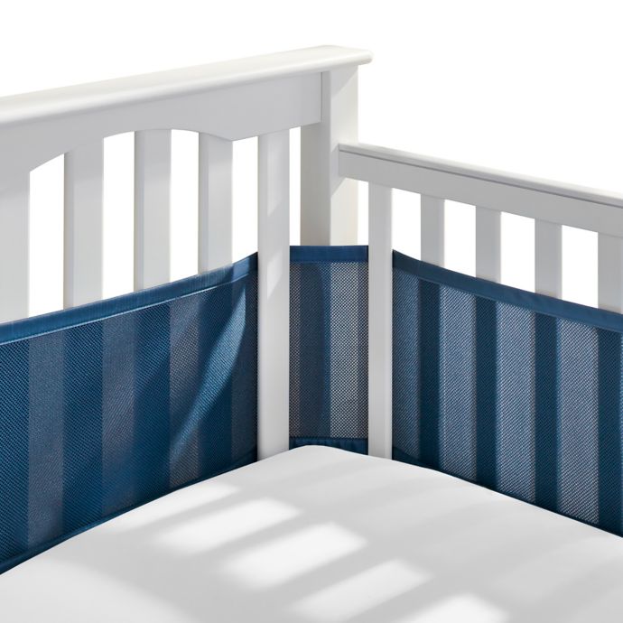 Breathablebaby Breathable Mesh Crib Liner In Navy Buybuy Baby