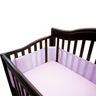 purple mesh crib bumper