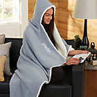 Alternate image 1 for Sherpa Hooded Throw Blanket in Grey
