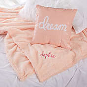 Shimmer Throw Blanket and Pillow Set in Blush