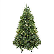 Northlight 9.5&#39; Pre-Lit Traditional Artificial Christmas Tree with Warm White Lights