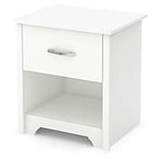 South Shore Fusion 1-Drawer Nightstand in White