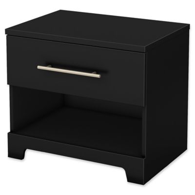 South Shore Munich 2 Drawer Nightstand In Oak Black Bed Bath And Beyond Canada