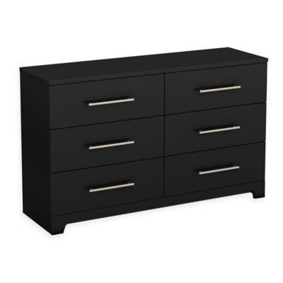 South Shore Primo 6-Drawer Double Dresser in Black | Bed Bath & Beyond