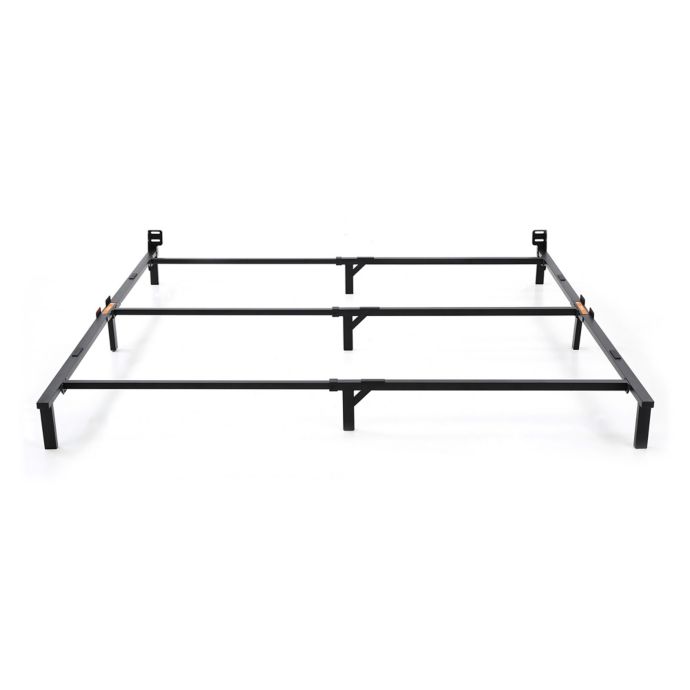 Hercules Compact Heavy-Duty Adjustable Metal Bed Frame in Black ...