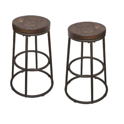 Knox Industrial 24-Inch Bar Stools in Ash (Set of 2) | Bed Bath & Beyond