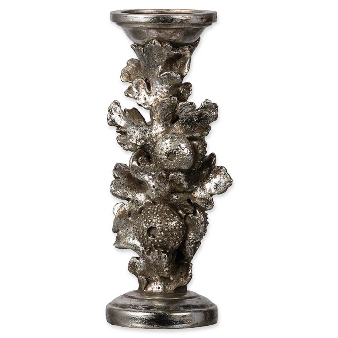 A&B Home Silver Resin Candlestick Holder Bed Bath and Beyond Canada
