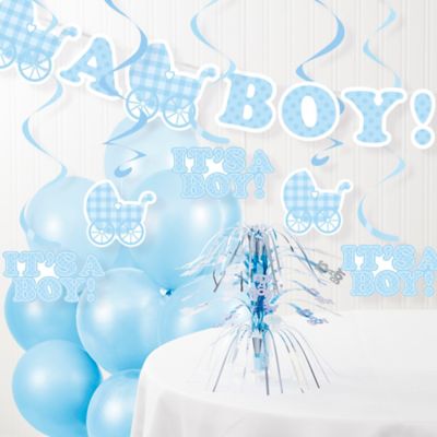 baby boy shower plates