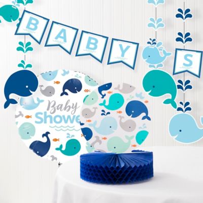 blue baby shower napkins