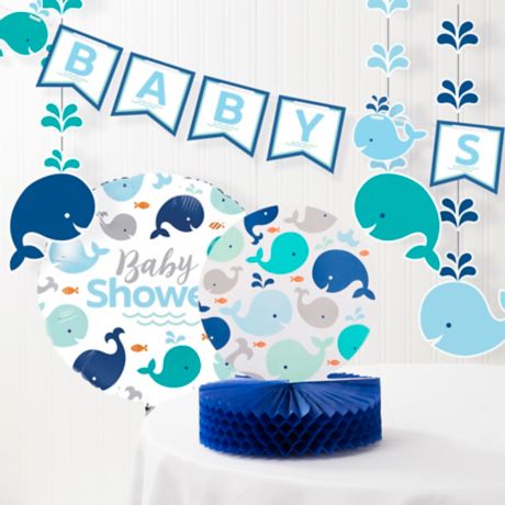 Creative Converting Blue Baby Whale Baby Shower Decorations Kit Bed Bath Beyond