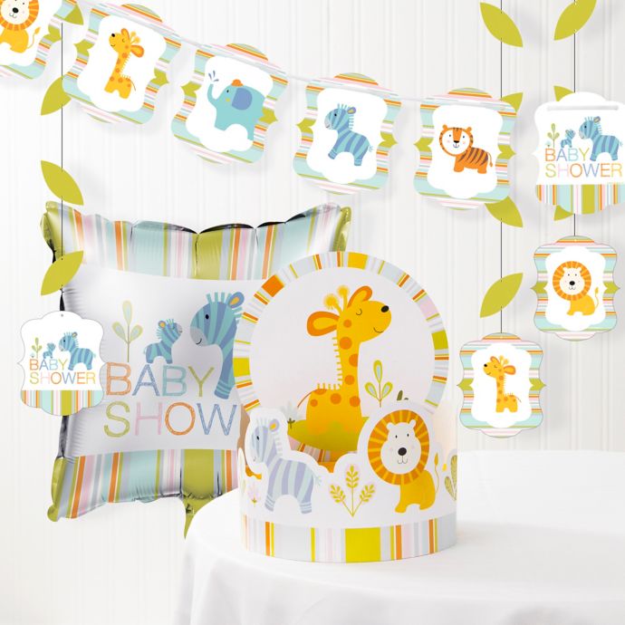 Creative Converting Happi Jungle Baby Shower Decorations Kit Bed Bath Beyond