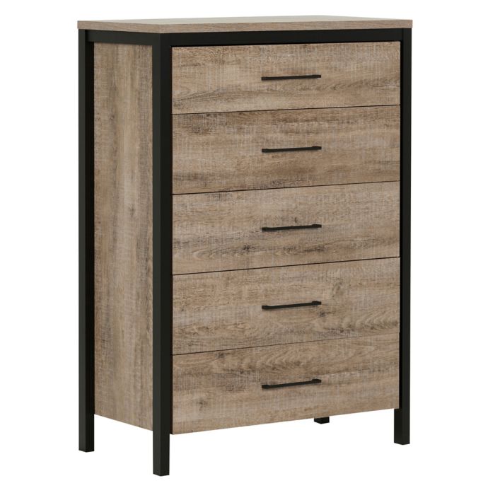 South Shore Munich Chest In Oak Black Bed Bath And Beyond Canada