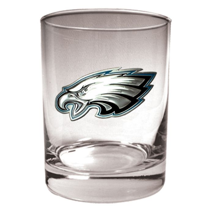 NFL Philadelphia Eagles 14 oz. Rocks Glass with Metallic Logo | Bed ...