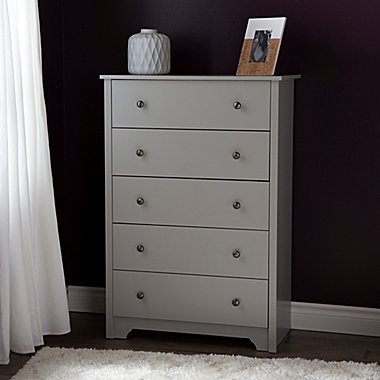 South Shore Vito 5-Drawer Chest in Soft Grey. View a larger version of this product image.