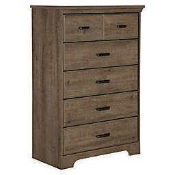 South Shore Versa 5-Drawer Chest in Weathered Oak